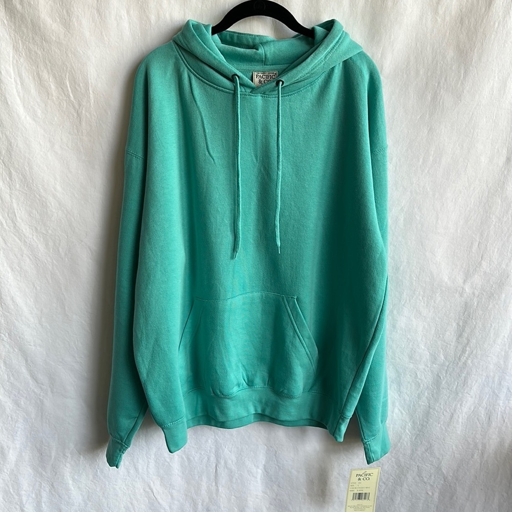 Pacific & Co. chalky mint NWT hoodie sweatshirt, size L